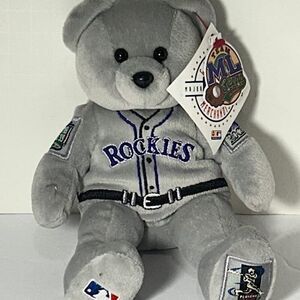 Larry Walker (HoFamer)- Colorado Rockies 1999 All-star Team Bear -NWT + Bonus